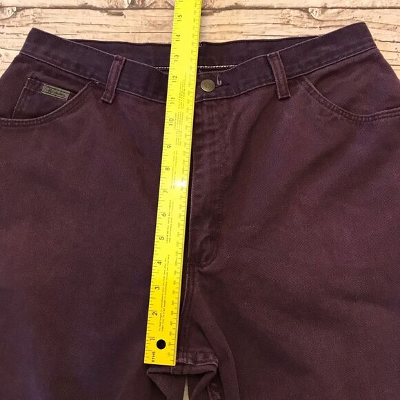 Vintage Wrangler Womens High Waisted Burgundy Plum “Mom” Jeans Size 16 (31/31) - Picture 10 of 16